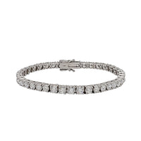 Lab Grown Diamond White Gold Tennis Bracelet (14K)