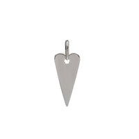 Flat Engravable Heart Pendant (Silver)