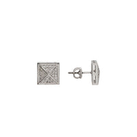 Zirconia Square Stud Earring (Silver)