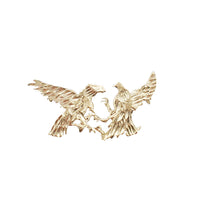 Textured Fighting Roosters Pendant (14K)