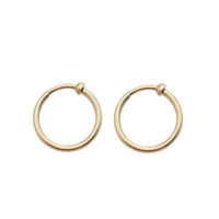 Plain Clip On Hoop Earrings (14K)