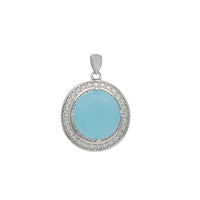 Zirconia Round Fancy Pendant (Silver)