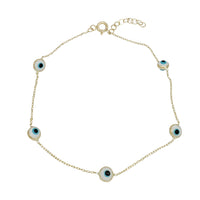 Evil Eye Bracelet (14K)