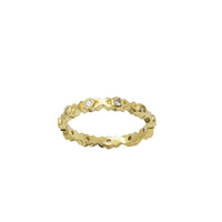 Zirconia XO Fancy Eternity Ring (Yellow Silver)