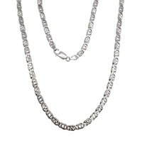 Diamond Cut Tiger Eyes Link Chain (Silver)