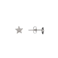 Zirconia Star Stud Earrings (Silver)