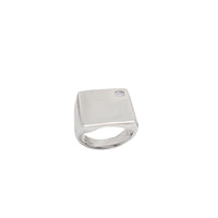 Plain Square Signet Ring (Silver)