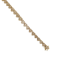 Diamond Graduated Heart Fancy Bracelet (10K)