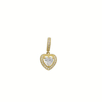 Zirconia Heart Pendant (Yellow Silver)