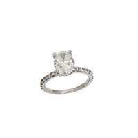 Oval Diamond Engagement Ring (14K)