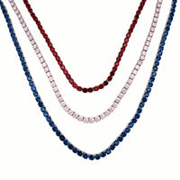 Zirconia Round-Cut Tennis Chain (Silver)