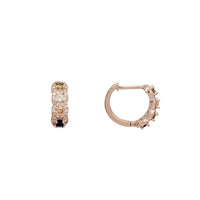 Multicolor Zirconia Huggie Earrings (Silver)