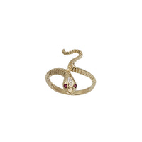 Zirconia Diamond Cut Snake Ring (14K)