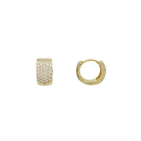 Zirconia Huggie Earring (Yellow Silver)