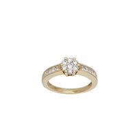 Diamond Flower Engagement Ring (14K)