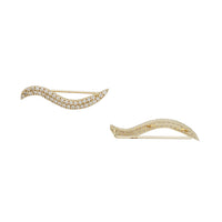 Zirconia Sylvie Wave Ear Climbers (14K)
