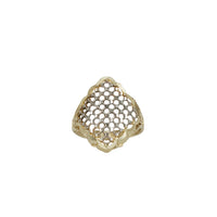 Two Tone Diamond Cut Fancy Ring (14K)