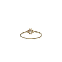 Zirconia Flower Leaf Ring (14K)