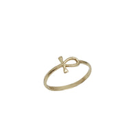 Plain Ankh Cross Band Ring (14K)