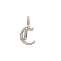 Diamond Initial C Pendant (14K)