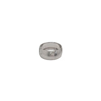 Diamond-Cut Wedding Band Ring (Silver)