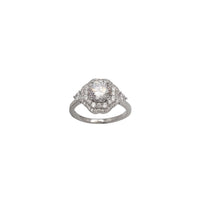 Zirconia Engagement Ring (Silver & Yellow Silver)