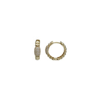 Zirconia Fancy Huggie Earring (Yellow Silver)