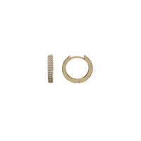 Zirconia Huggie Earring (Yellow Silver)