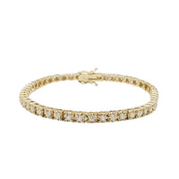 Diamond Cut Diamond Tennis Bracelet (14K)