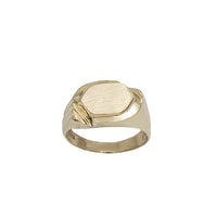 Textured Irregular Flat Top Square Signet Ring (14K)