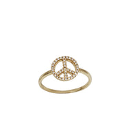 Diamond Peace Sign Ring (14K)