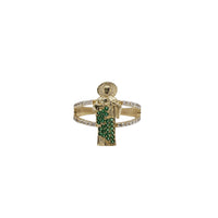 Green Zirconia Saint Jude Ring (14K)