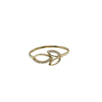 Zirconia leaf Flower Ring (14K)