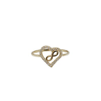 Zirconia Heart Infinity Ring (14K)