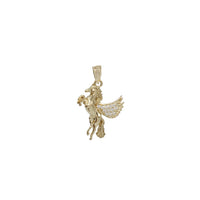 Iced-Out Zirconia Flying Pegasus Horse Pendant (14K)