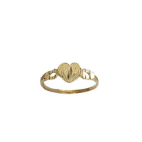 Baby-Sized/ Pinky Diamond Cut Heart Ring (14K)