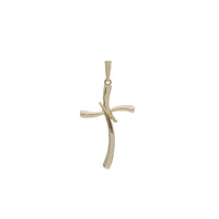 Plain Polished Bypass Cross Pendant (14K)