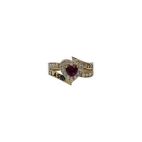 Birthstone Halo Heart Class of 2026 Graduation Ring (14K)