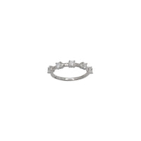 Half Way Zirconia Wedding Ring (Yellow Silver)