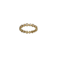 All Around Iced Out Zirconia Fancy Ring (Yellow Silver)