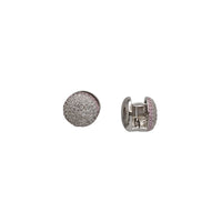 Iced Out CZ Huggies Earring (Silver & Yellow Silver)