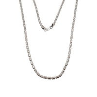 Diamond Cut Rice Beads Necklace (Silver)