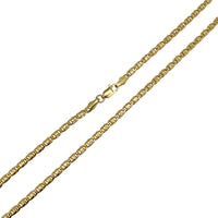 Plain Tiger Eyes Link Chain (Yellow Silver)