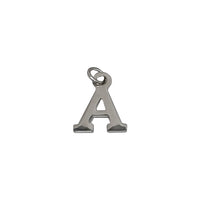 Plain Block Initial Pendant (Silver)
