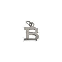 Plain Block Initial Pendant (Silver)