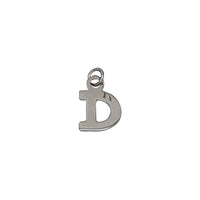 Plain Block Initial Pendant (Silver)