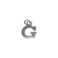 Plain Block Initial Pendant (Silver)