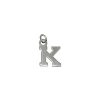 Plain Block Initial Pendant (Silver)