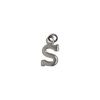 Plain Block Initial Pendant (Silver)