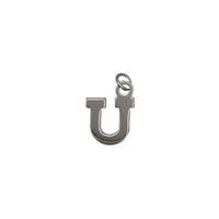 Plain Block Initial Pendant (Silver)